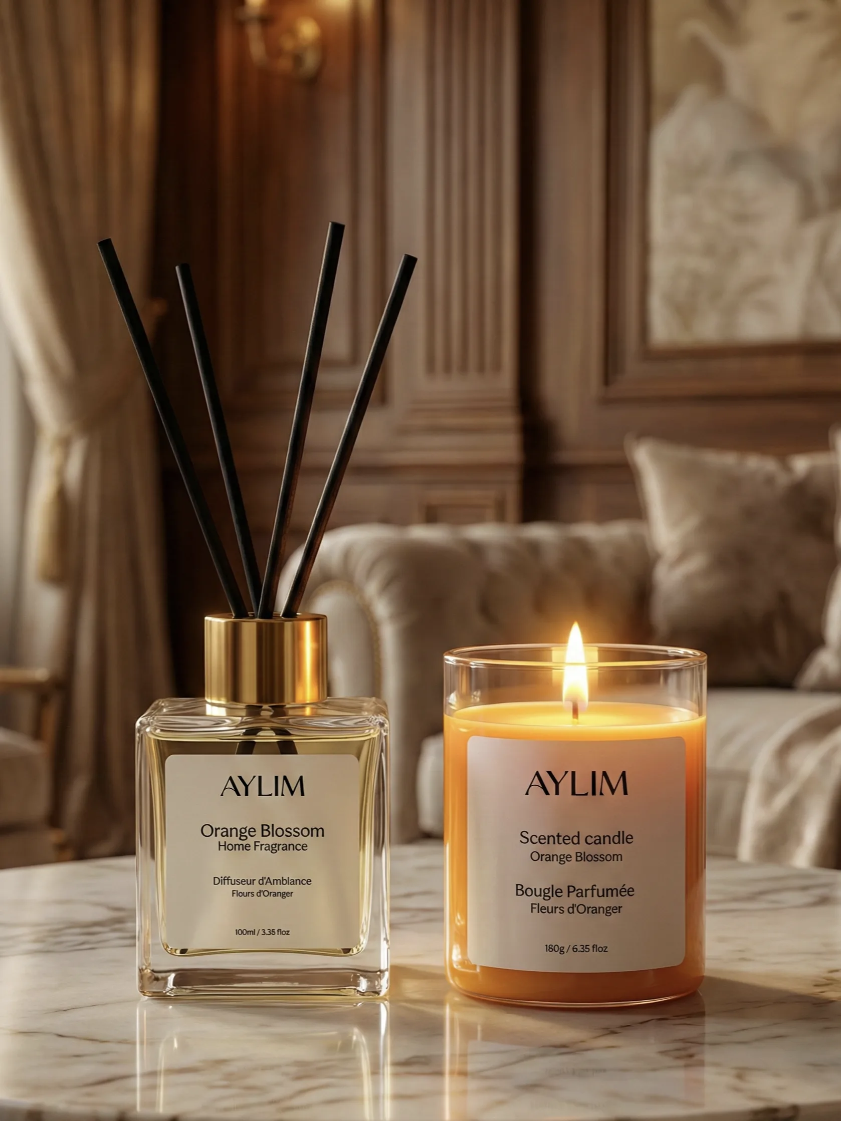 Duo Fleurs d’Oranger – Diffuseur & Bougie parfumée